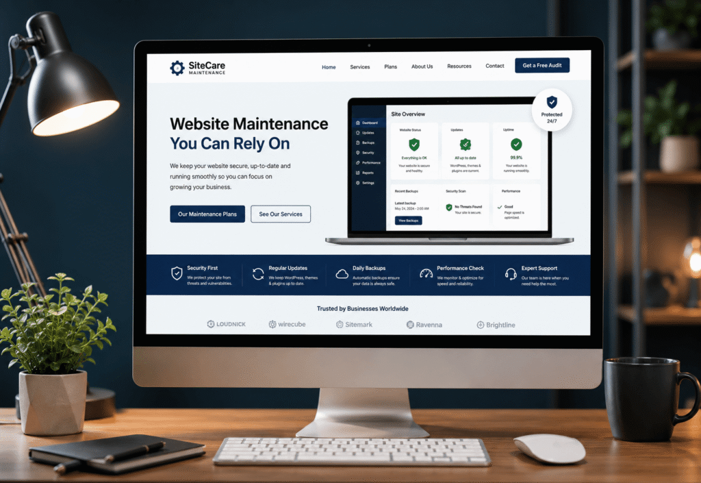 Basic website maintenance services for fast and reliable websites.