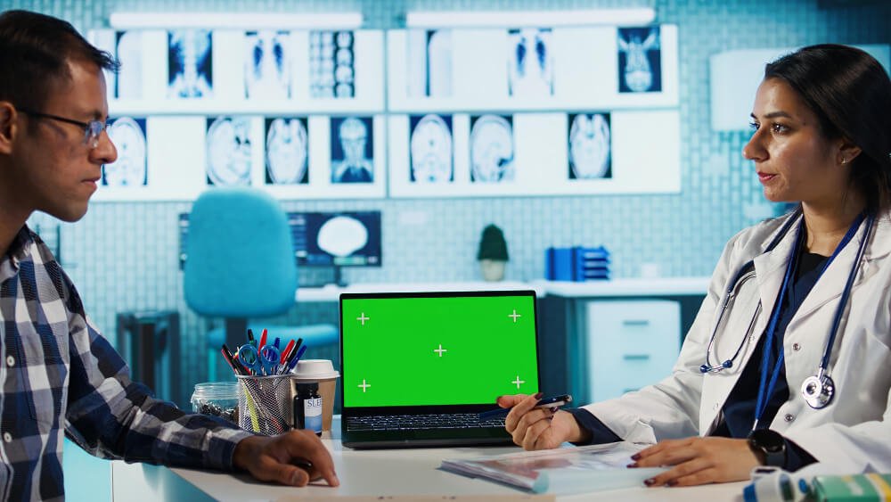 Desktop display showcasing the professional doctor website for doctors, clinics, and healthcare providers.