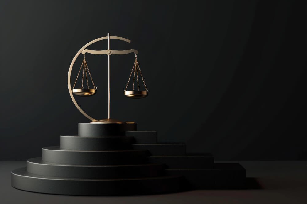Desktop screen showcasing professional law firm website for lawyers and law firms